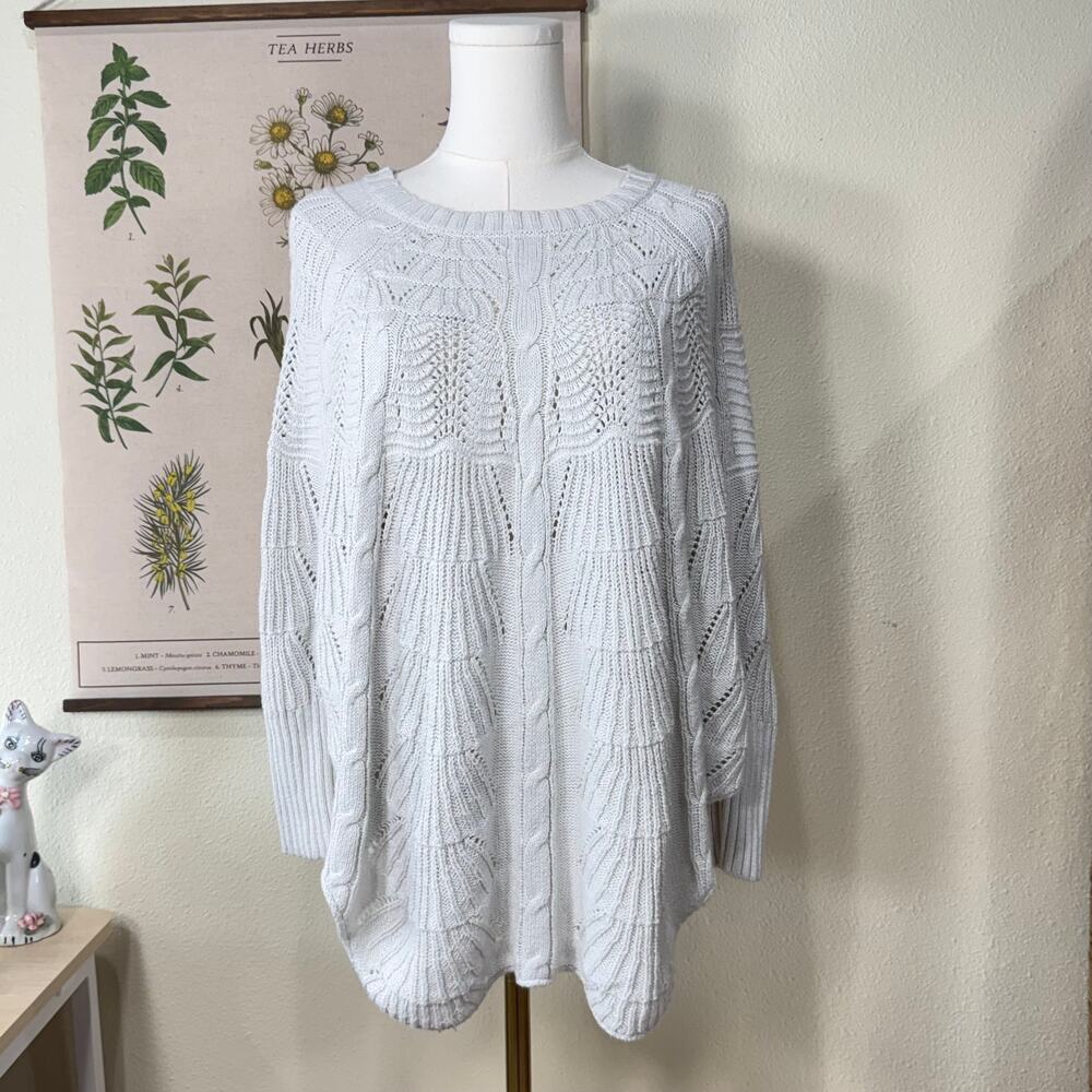 Gray Oversized Sweater Poncho Gloomy Coquette Dolly Kei Shoujo Girl Morute XS S